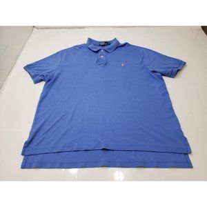 Polo By Ralph Lauren Mens Shirt Polo Short Sleeve 100% Cotton Blue Size XXL